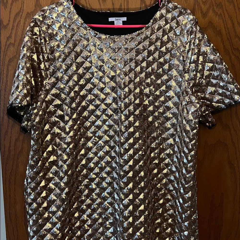 Gold sequin shirt